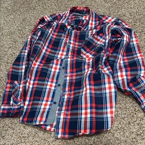 Tommy Hilfiger Red and Blue Checkered Shirt